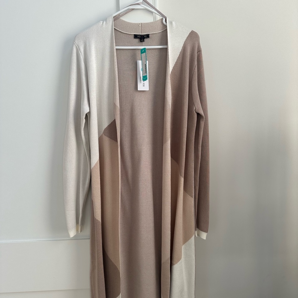 Chic Beige and Cream Women's Cardigan